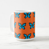 Mug Papillon Bleu (Devant gauche)