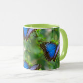 Mug Papillon bleu (Devant droit)