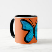 Mug Papillon Bleu (Devant gauche)