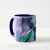 Mug Papillon Bleu Abstrait (Devant gauche)