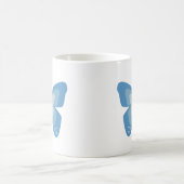 Mug Papillon bleu avec des coeurs (Centre)
