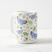 Mug Papillon bleu creux (Devant gauche)