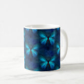 Mug Papillon bleu de la joie et de la chance (Devant droit)