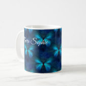 Mug Papillon bleu de la joie et de la chance (Devant gauche)