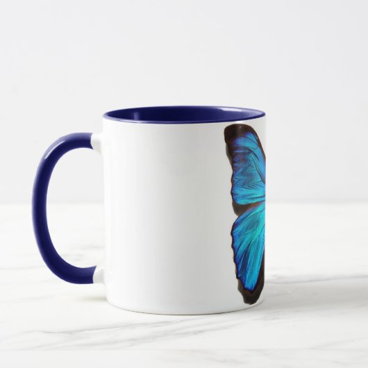 Mug Papillon bleu de morpho (Gauche)