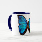 Mug Papillon bleu de morpho (Devant gauche)
