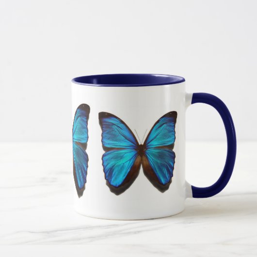 Mug Papillon bleu de morpho (Droite)