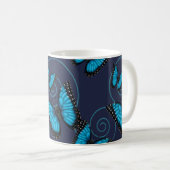 Mug Papillon bleu de remous de Morpho (Devant droit)