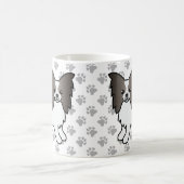 Mug Papillon Bleu Et Blanc Chien De Dessin Animé Migno (Centre)