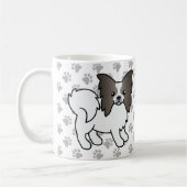 Mug Papillon Bleu Et Blanc Chien De Dessin Animé Migno (Gauche)