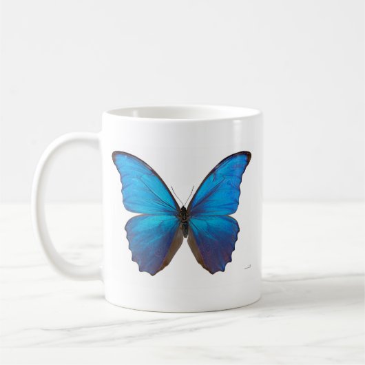 Mug Papillon bleu géant de Morpho (Gauche)