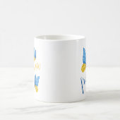 Mug Papillon bleu jaune coloré (Centre)