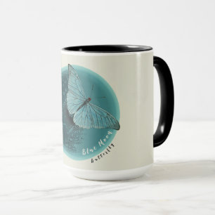 Mug Papillon bleu lune
