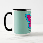 Mug Papillon bleu magenta rose | Ajouter du texte (Gauche)