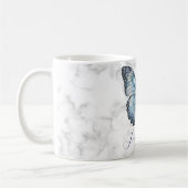 Mug Papillon bleu romantique (Gauche)