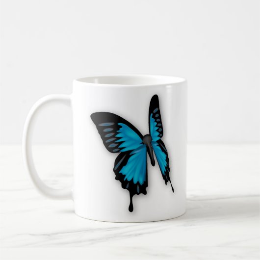 Mug Papillon bleu serré (Gauche)