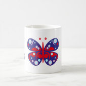 Mug Papillon bleu vecteur mou (Centre)