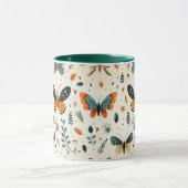 Mug Papillon boho et prairie botanique (Centre)
