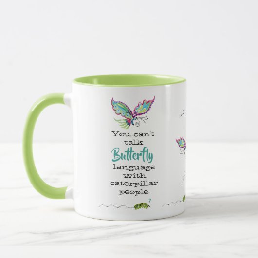Mug Papillon & Caterpillar People Classic Mug, 11 oz (Gauche)