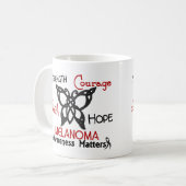 Mug Papillon celtique 3 de mélanome (Devant gauche)
