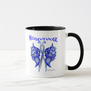Mug Papillon celtique de survivant - cancer du colon