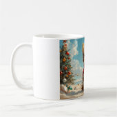 Mug Papillon Chien Noël Vintage Plage (Gauche)
