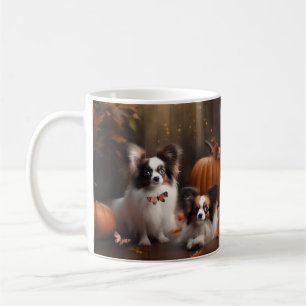 Mug Papillon Chiot Délice d'Automne Citrouille