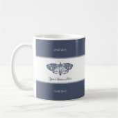 Mug Papillon classique Insect Ajouter votre nom gris f (Gauche)
