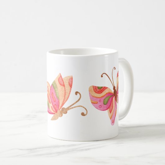 Mug Papillon coloré (Devant droit)