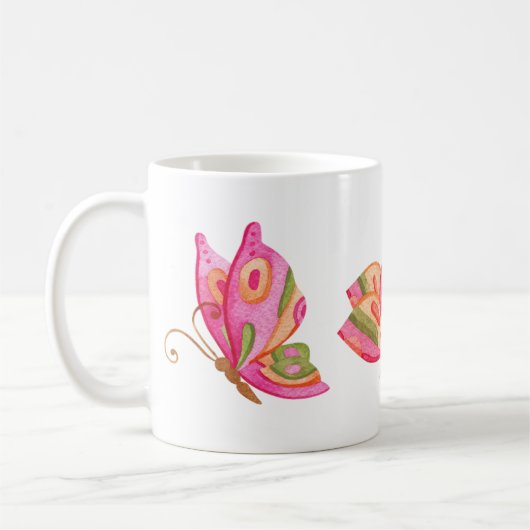 Mug Papillon coloré (Gauche)