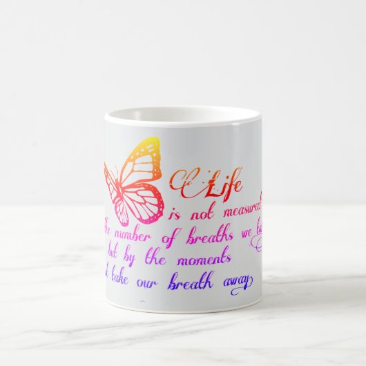 Mug papillon comme la vie (Centre)
