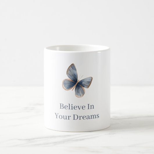 Mug Papillon crème bleu blanc (Centre)