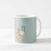 Mug Papillon Croire Bleu (Devant droit)