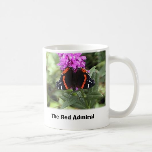Mug papillon d'amiral rouge, amiral rouge (Droite)