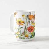 Mug Papillon dans le jardin (Devant gauche)