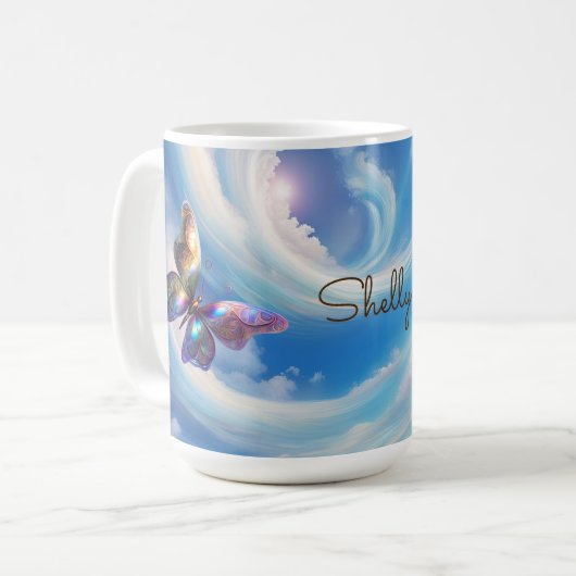 Mug Papillon Dans Les Nuages (Devant gauche)
