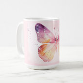 Mug Papillon d'art à l'aquarelle (Devant gauche)