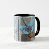 Mug Papillon d'artisanat multimédia mixte (Devant droit)
