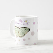 Mug Papillon de beauté verte à la menthe (Devant gauche)
