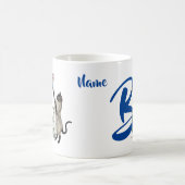 Mug Papillon de chat siamois Monogramme Initiale B Nom (Centre)