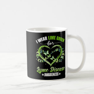Mug Papillon de cœur je porte du vert pour la sensibil