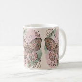 Mug Papillon de collage floral Brown (Devant droit)