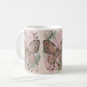 Mug Papillon de collage floral Brown (Devant gauche)