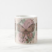 Mug Papillon de collage floral Brown (Centre)