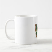 Mug Papillon de crème verte turquoise (Gauche)
