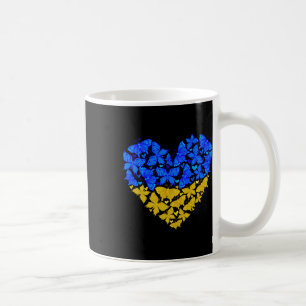 Mug Papillon de drapeau ukrainien cœur vintage ukraini