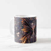 Mug Papillon de fantaisie scintillant or (Devant gauche)