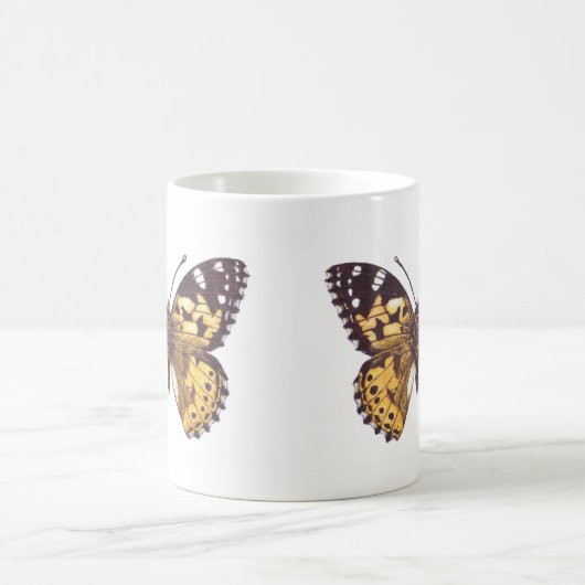 Mug Papillon de femme peint (Centre)