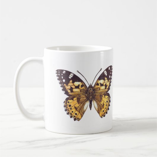 Mug Papillon de femme peint (Gauche)