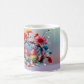 Mug Papillon de fleurs (Devant droit)
